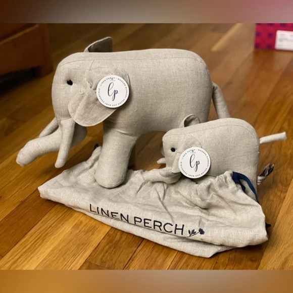 Cream Elephant Plush Toy Set - Picture 4 of 13